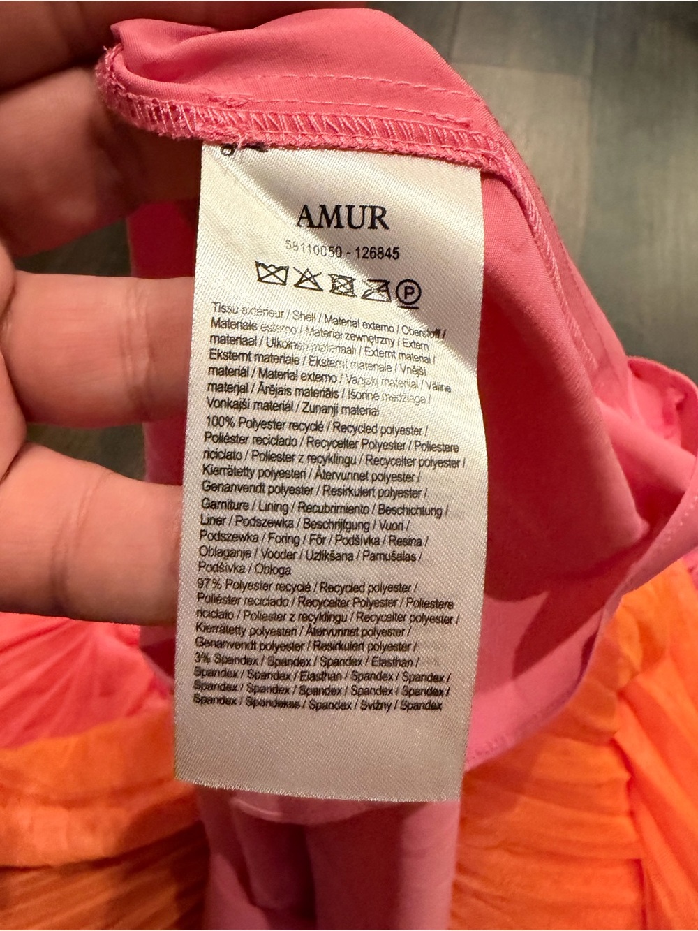 AMUR Tate Halter Tulle Mini Dress Pink Orange Size 2 - Picture 9 of 11